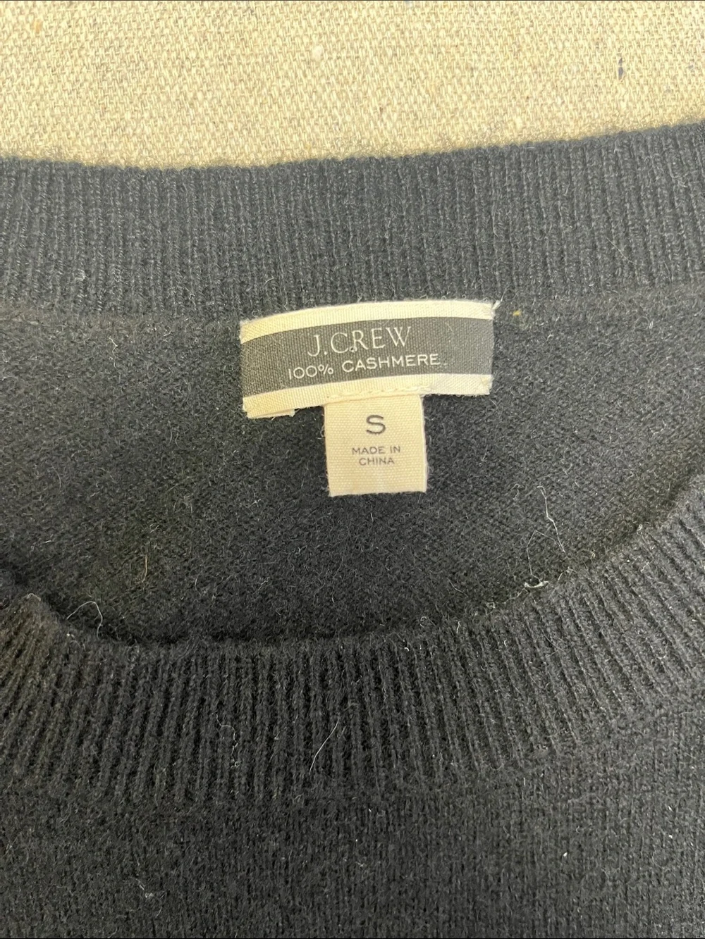 J.Crew 100% Cashmere Black Crewneck Sweater Women’s Small Soft